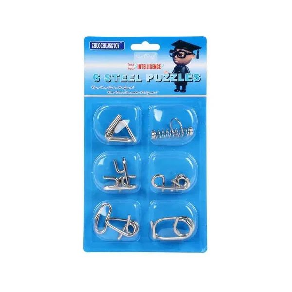 Quebra-Cabeça de Metal Enigma 6 Modelos - Zhuo
