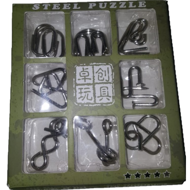 Quebra Cabeça de Metal Enigma 6 Modelos - Stell Puzzle 