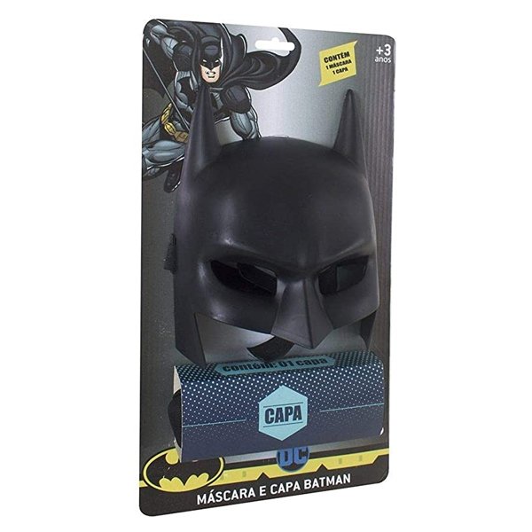 Máscara e Capa Preta do Batman - Rosita