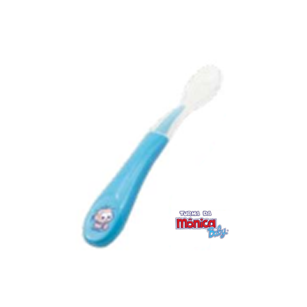 Colher De Silicone Para Bebê Turma Da Mônica Baby - Kitstar - Azul
