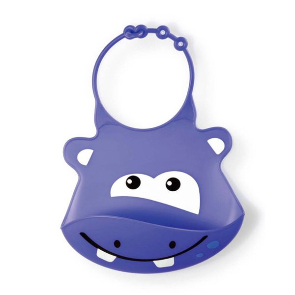 Babador De Silicone Com Coletor De Migalhas Hipopótamo - Multikids
