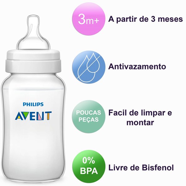Mamadeira Classic + 330 ml - Philips Avent