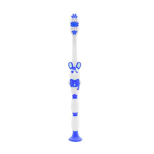 Escova Dental Infantil Coelhinho com Capa Média - Etident - Azul