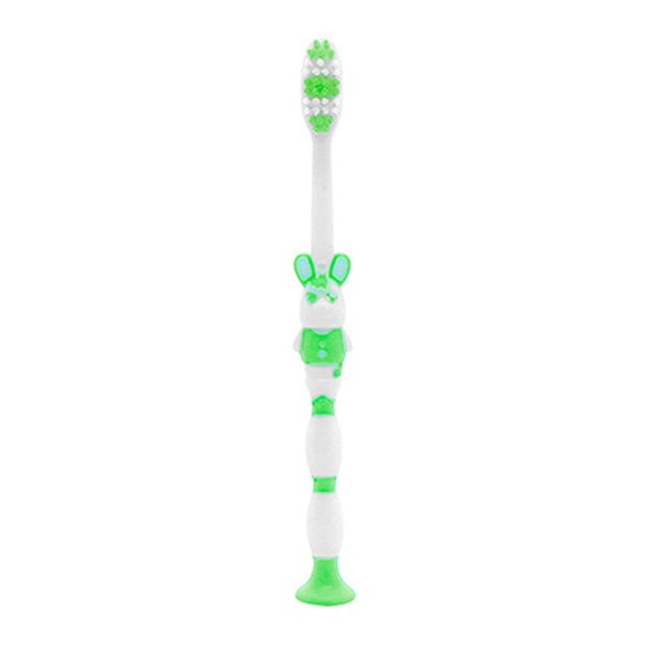 Escova Dental Infantil Coelhinho com Capa Média - Etident - Verde