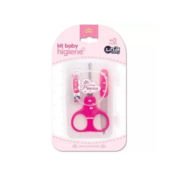 Kit Tesoura Lixa e Cortador de Unha Princesa - Unik