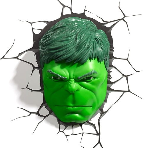 Luminária 3D Light Fx Rosto do Hulk - Beek