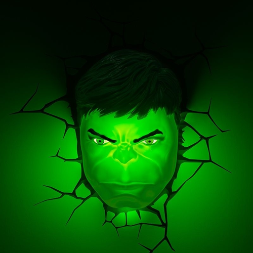 Luminária 3D Light Fx Rosto do Hulk - Beek