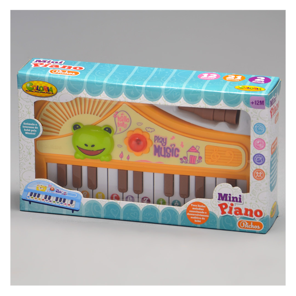 Mini Piano Bichos - Coloria - Amarelo