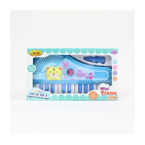 Mini Piano Bichos - Coloria - azul