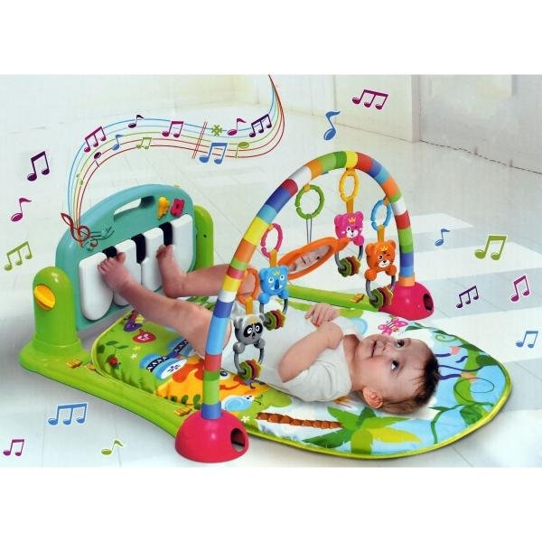 Tapete De Atividades Multifunções Ginásio Divertido Piano - Kitstar - Azul