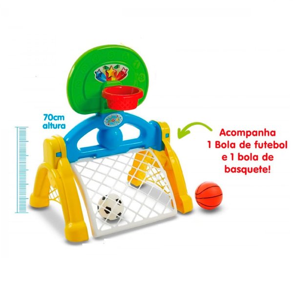 Centro Esportivo Infantil 2 Em 1 Basquete E Futebol - Maral