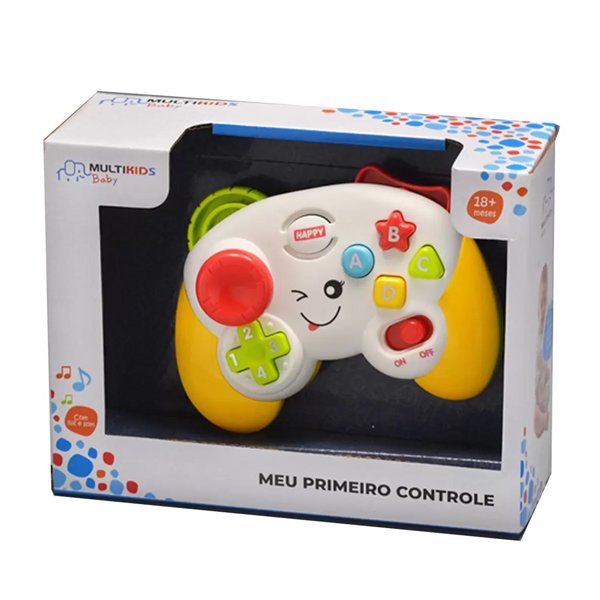 Meu Primeiro Controle De Video Game Luzes e Som - Amarelo
