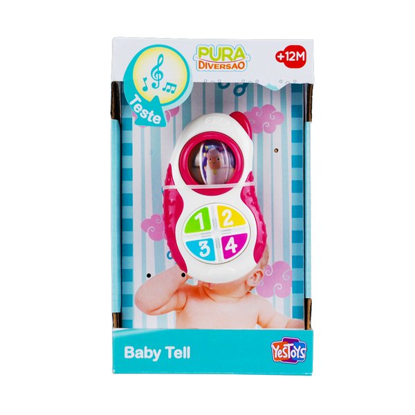 Telefone Baby Tell com Som - Pura Diversão - Rosa