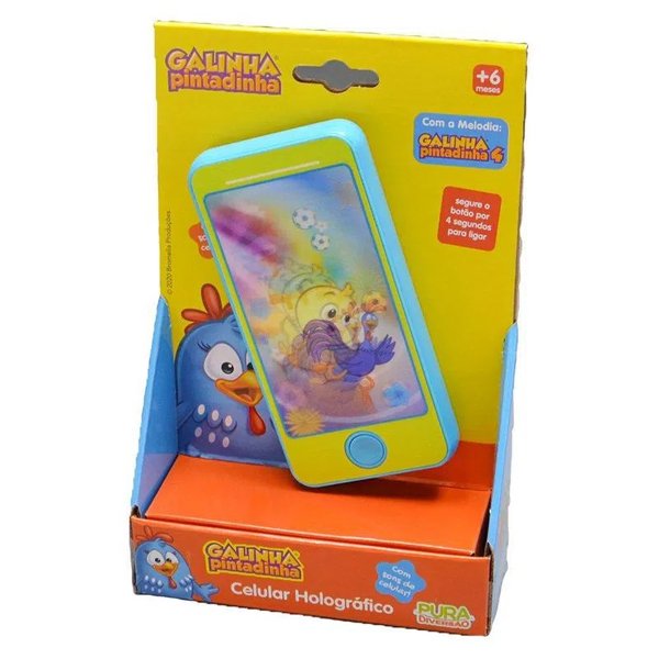 Celular Holográfico Galinha Pintadinha - Pura Diversão