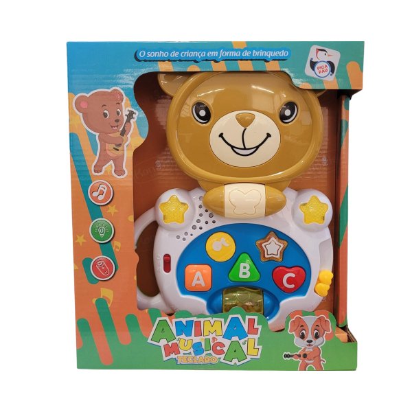 Teclado Amiguinho Musical Urso - Pica Pau