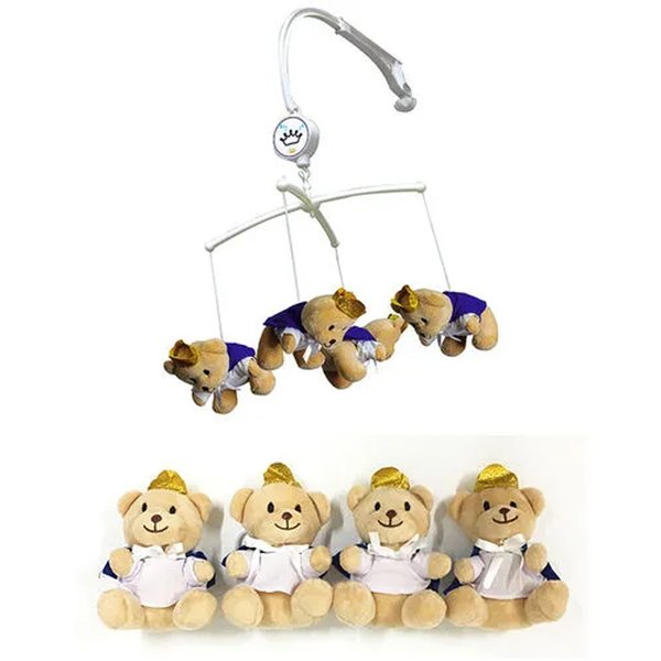 Móbile de Berço Urso de Pelúcia Musical Principe - Unik