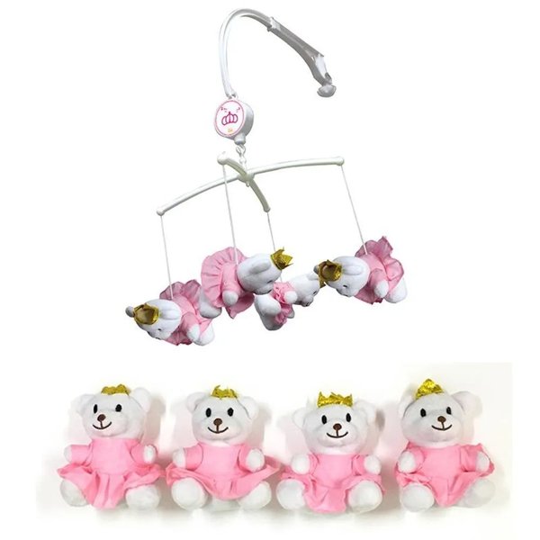 Móbile de Berço Urso de Pelúcia Musical Princesa - Unik