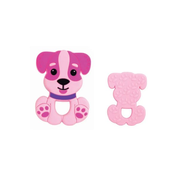 Mordedor de Silicone Rosa Cachorrinho - Unik