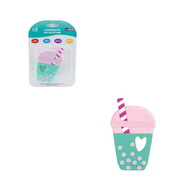 Mordedor de Silicone Rosa Milk Shake - Unik