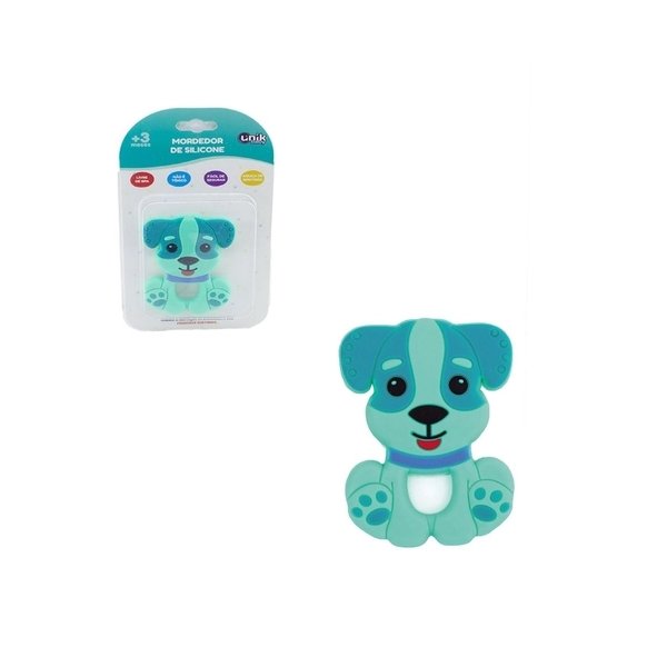 Mordedor de Silicone Azul Cachorrinho - Unik