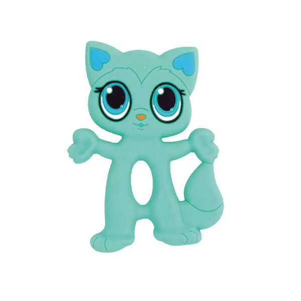 Mordedor de Silicone Azul Gatinho - Unik