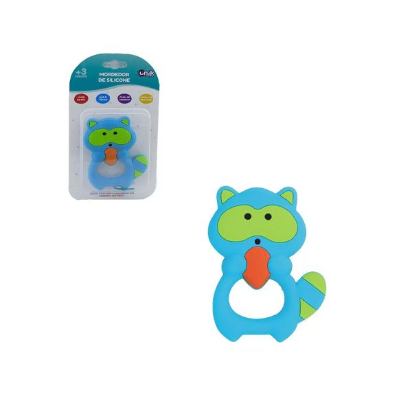 Mordedor de Silicone Azul Guaxinim - Unik