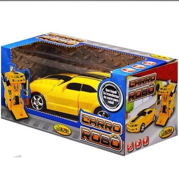 Carro Robô Amarelo - Coloria