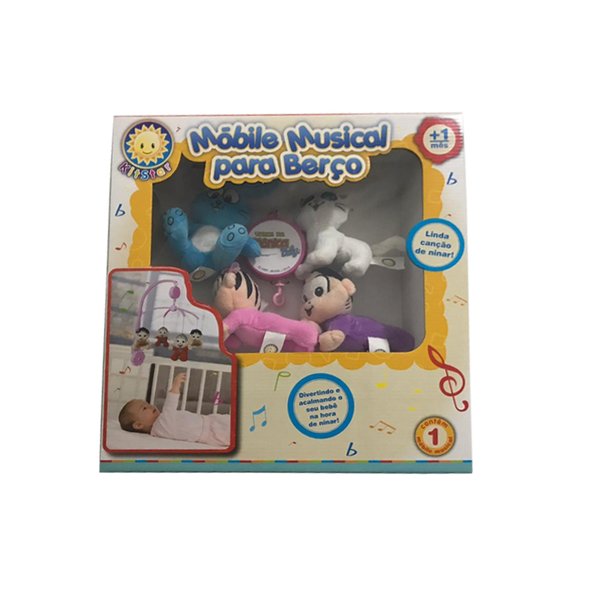 Móbile Giratório Musical Pelúcia Turma Da Mônica Baby Sansão Mingau - Kitstar