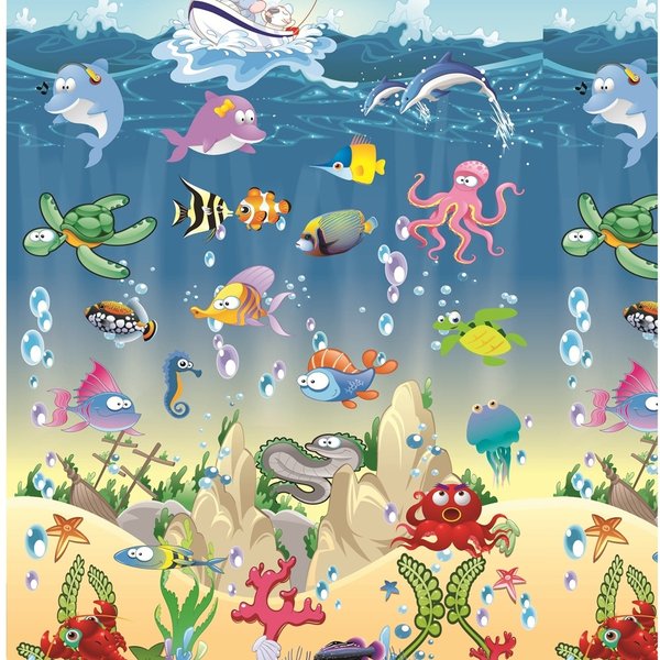 Tapete Infantil Divertido Fundo do Mar - Kitstar