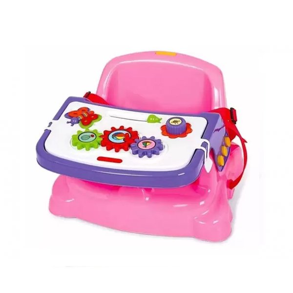 Cadeira Infantil 2 Em 1 Didática E Alimentação - Poliplac - Rosa
