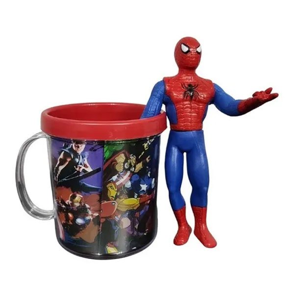 Caneca Avengers com Boneco Homem Aranha - Ifcat