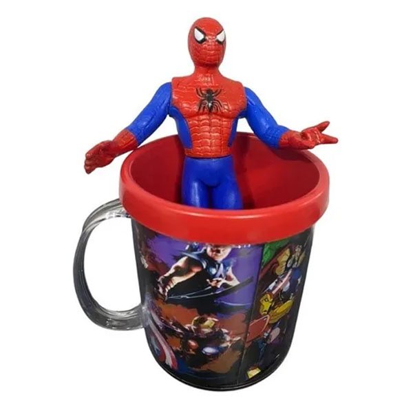 Caneca Avengers com Boneco Homem Aranha - Ifcat