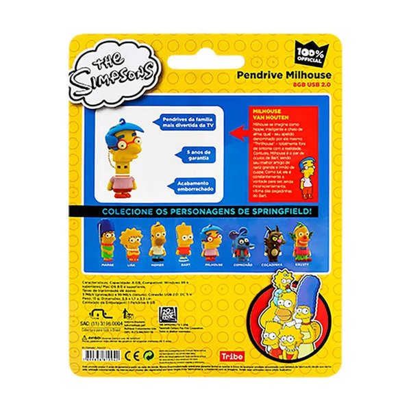 Pen drive Simpsons Milhouse 8GB - Multilaser