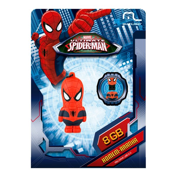 Pen drive Marvel Homem Aranha 8GB - Multilaser