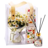 Mini Vaso de Margaridinhas  e Difusor da Linha Aromáticas Giuliana Flores