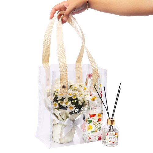 Mini Vaso de Margaridinhas  e Difusor da Linha Aromáticas Giuliana Flores