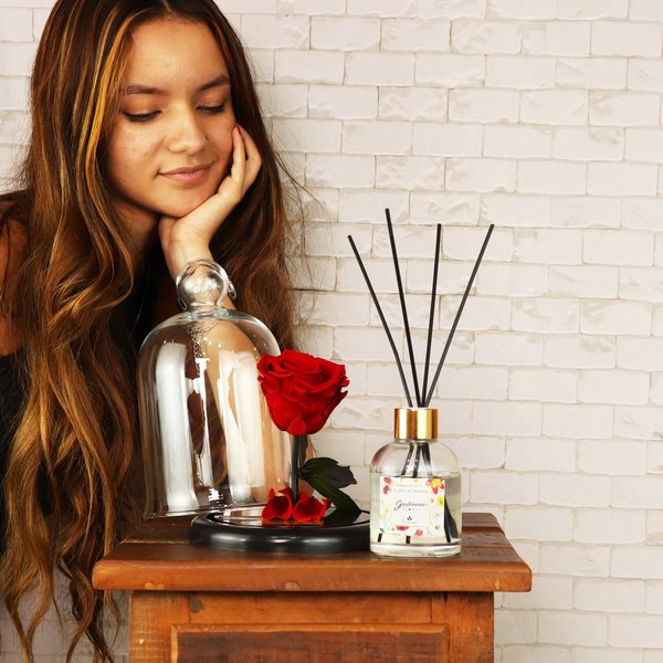 Mini Rosa Encantada e Difusor da Linha Aromáticas Giuliana Flores