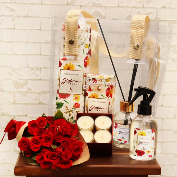 Mini Spray na Bolsa Cristal e Linha Aromática Giuliana Flores