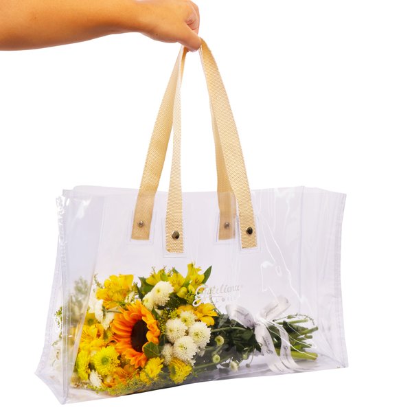 Bolsa Cristal com Buquê 04 Estações Amarelo