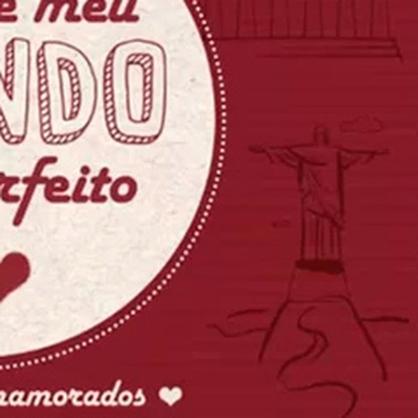 Cartão de Namorados Com você meu mundo