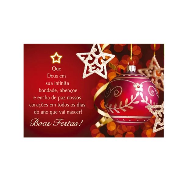 Cartão Natal Boas Festas(vermelho)