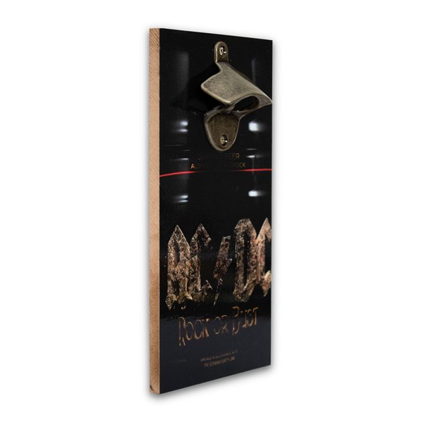 Abridor Garrafas Parede Acdc Music Mdf Com Imã 25x13 Cm