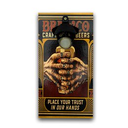 Imagem de Abridor Garrafas Parede Bebida Brewco Mdf Com Imã 25x13 Cm