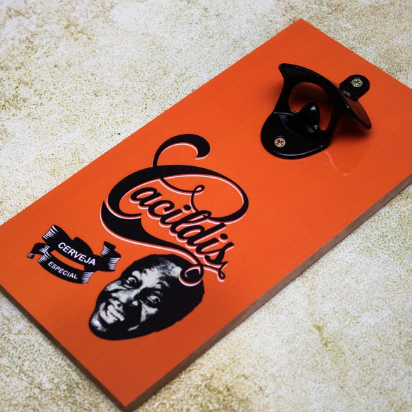 Abridor Garrafas Parede Cerveja Cacildis Mdf C/ Imã 25x13 Cm