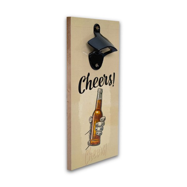 Abridor Garrafas Parede Drink Cheers Mdf Com Imã 25x13 Cm