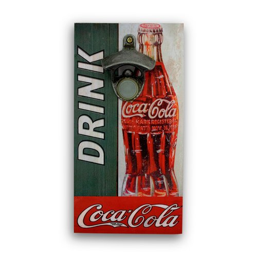 Abridor De Garrafas Parede Coca Cola Mdf Com Imã 25x13 Cm