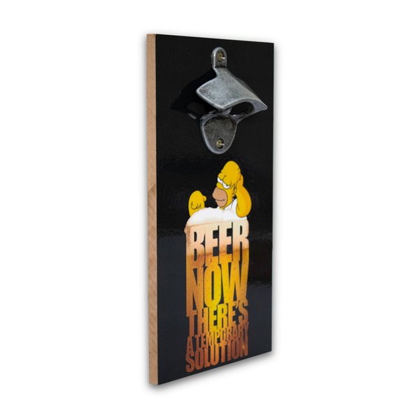 Abridor Garrafas Parede Simpson Duff Mdf Com Imã 25x13 Cm