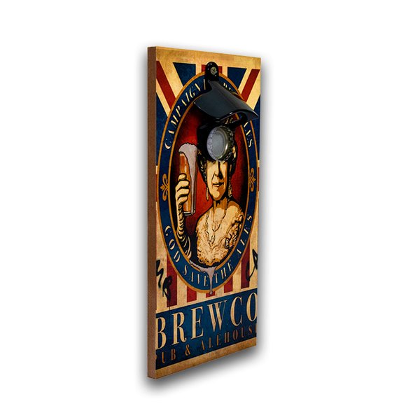 Abridor De Garrafas Parede Rainha Mdf Com Imã  25x13 Cm