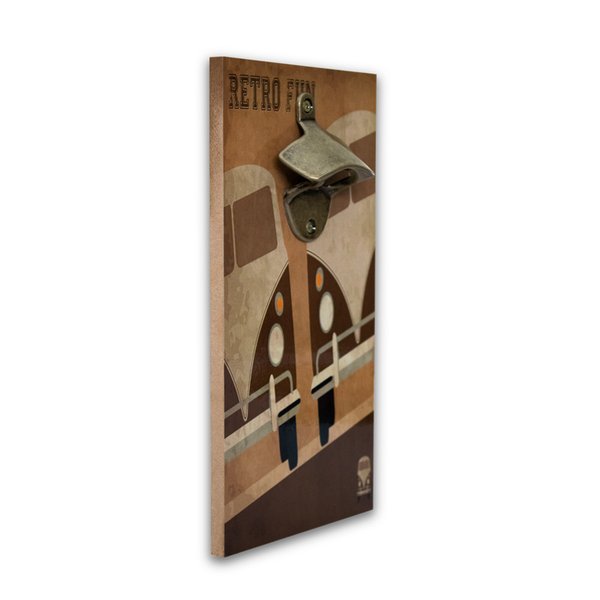 Abridor Garrafas Parede Kombi Retro Mdf Com Imã 25x13 Cm