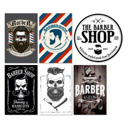 Imagem de Kit 6 Placas Decorativas Barbearia Barber Shop Salão Mdf